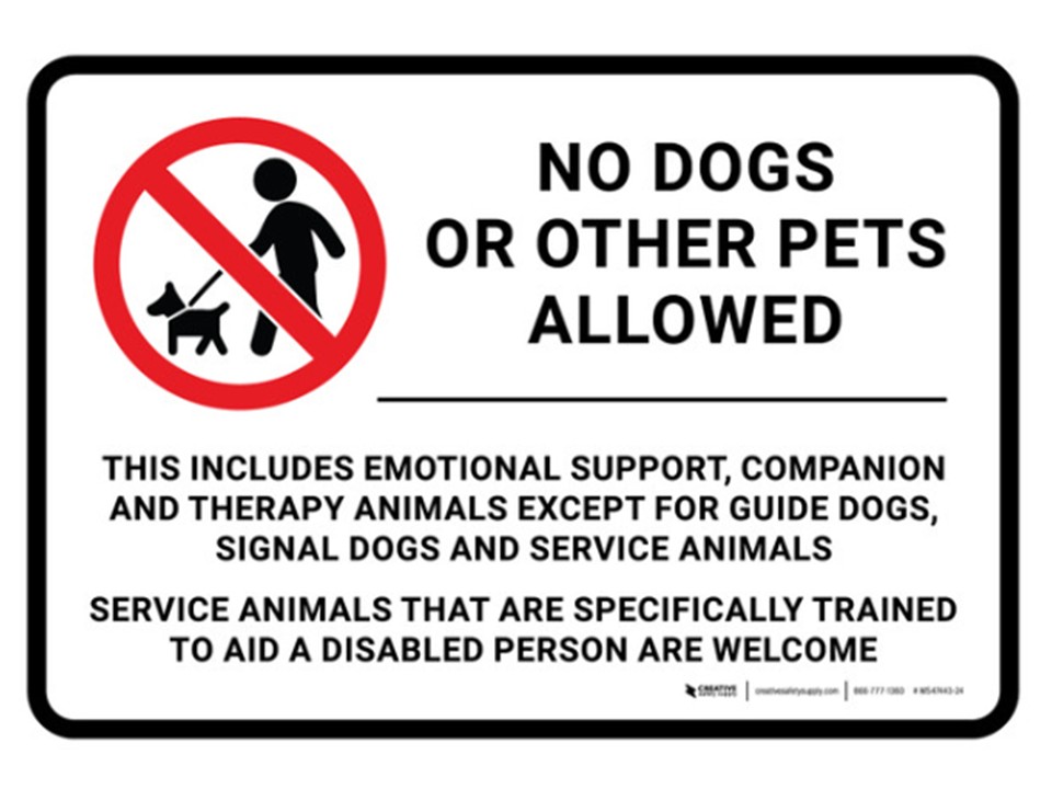 No Dogs Allowed Sign